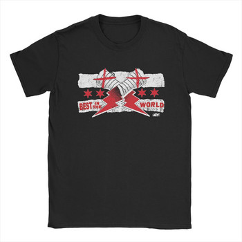 Ανδρικά Cm Punk Aew Best In The World T-shirts 100% βαμβακερά ρούχα καινοτομία κοντομάνικα Crew λαιμόκοψη αυθεντικά μπλουζάκια