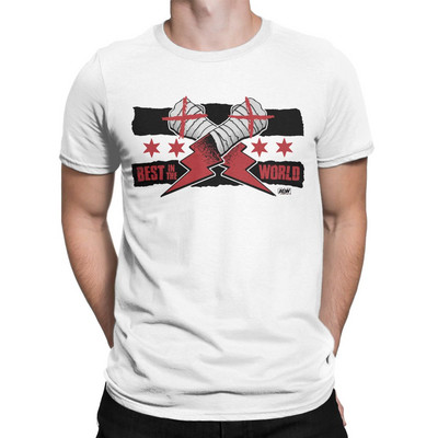 Vīriešu cm Punk Aew Labākie pasaulē T krekli 100% kokvilnas drēbes Jaunums īsām piedurknēm Crew Neck Tees Oriģinālie T-krekli