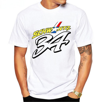 KEVIN SCHWANTZ #34 Κλασικό T-Shirt Νέο καλοκαιρινό ανδρικό κοντομάνικο GS Adventure μοτοσυκλέτα Sport Casual Boy Λευκά μπλουζάκια