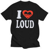 Új póló I Love Loud Funny Heart Black Tee póló