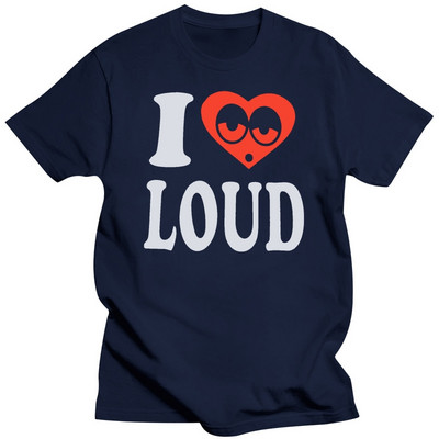 Új póló I Love Loud Funny Heart Black Tee póló