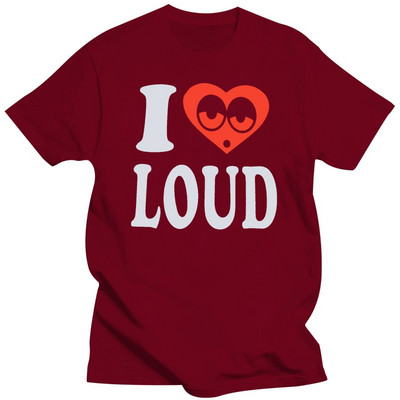 Új póló I Love Loud Funny Heart Black Tee póló