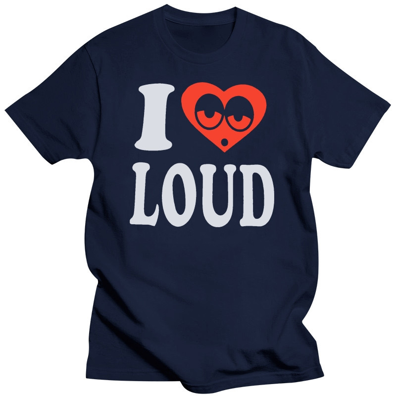 Új póló I Love Loud Funny Heart Black Tee póló