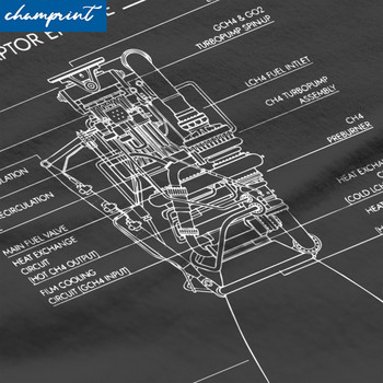 SpaceX Raptor Engine Starship (2) Ανδρικά μπλουζάκια αστεία μπλουζάκια με κοντό μανίκι μπλουζάκι βαμβακερό 6XL Ρούχα