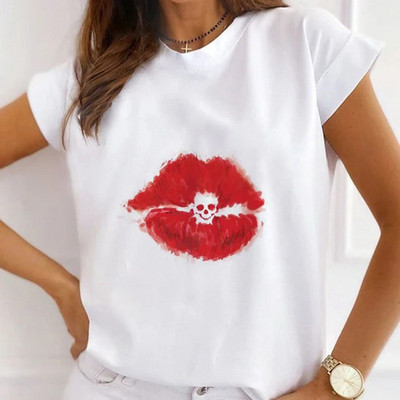 Famous Scenery print T-shirts Γυναικεία καλοκαιρινά γραφικά μπλουζάκια Αστεία πουκάμισα για γυναίκες Μοντέρνα μπλουζάκια Loose Crew Neck Harajuku tops