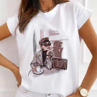 Famous Scenery print T-shirts Γυναικεία καλοκαιρινά γραφικά μπλουζάκια Αστεία πουκάμισα για γυναίκες Μοντέρνα μπλουζάκια Loose Crew Neck Harajuku tops