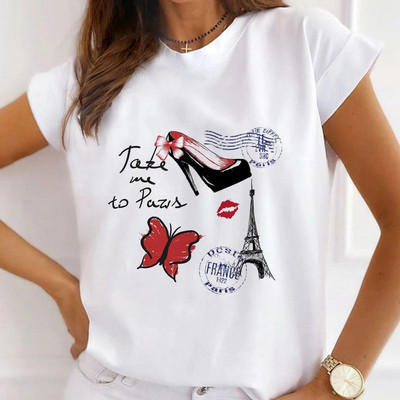 Famous Scenery print T-shirts Γυναικεία καλοκαιρινά γραφικά μπλουζάκια Αστεία πουκάμισα για γυναίκες Μοντέρνα μπλουζάκια Loose Crew Neck Harajuku tops