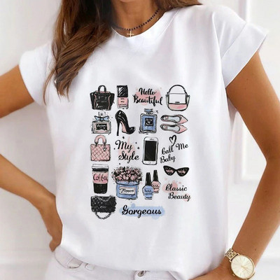Famous Scenery print T-shirts Γυναικεία καλοκαιρινά γραφικά μπλουζάκια Αστεία πουκάμισα για γυναίκες Μοντέρνα μπλουζάκια Loose Crew Neck Harajuku tops