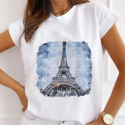 Famous Scenery print T-shirts Γυναικεία καλοκαιρινά γραφικά μπλουζάκια Αστεία πουκάμισα για γυναίκες Μοντέρνα μπλουζάκια Loose Crew Neck Harajuku tops