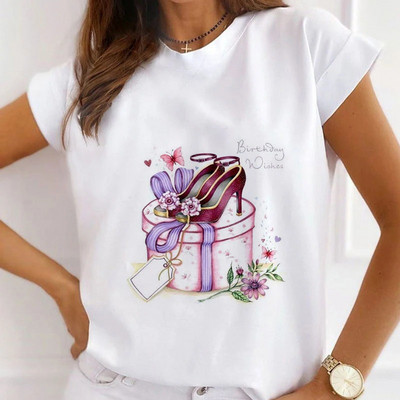 Famous Scenery print T-shirts Γυναικεία καλοκαιρινά γραφικά μπλουζάκια Αστεία πουκάμισα για γυναίκες Μοντέρνα μπλουζάκια Loose Crew Neck Harajuku tops