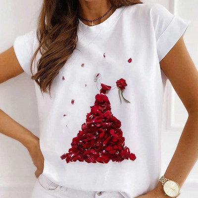 Karikatūra Butterfly Dog Rabbit Camera Printed Sieviešu T-krekls 100% Modāls Īsām Piedurknēm Brīvi Tkrekli Harajuku Tops Tī sieviešu krekli