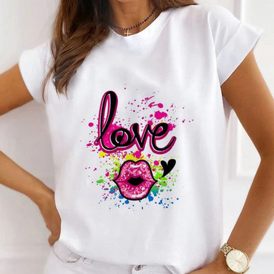 Γυναικεία φαρδιά καλοκαιρινά μπλουζάκια Love print New York City Graphic T-shirt Γυναικεία κοντομάνικα μπλουζάκια Modal O στο λαιμό