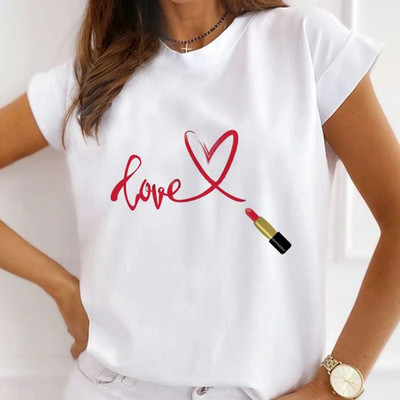 Γυναικεία φαρδιά καλοκαιρινά μπλουζάκια Love print New York City Graphic T-shirt Γυναικεία κοντομάνικα μπλουζάκια Modal O στο λαιμό