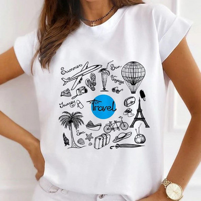 Γυναικεία φαρδιά καλοκαιρινά μπλουζάκια Love print New York City Graphic T-shirt Γυναικεία κοντομάνικα μπλουζάκια Modal O στο λαιμό