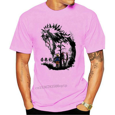 Vīriešu Jiraiya un 1Naruto krāsa, melns T-krekls, izmērs S-3Xl, 2021. gada vasaras druka.