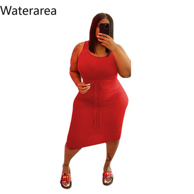 Waterarea lielizmēra vienkrāsainas kleitas, seksīgas bez piedurknēm