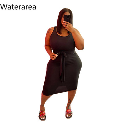 Waterarea lielizmēra vienkrāsainas kleitas, seksīgas bez piedurknēm