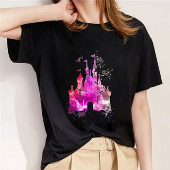 Лятно дамско облекло Paris Graphic T Shirt Модни топове Base O-deck Черни тениски Тениски за момичета Тениски с къс ръкав