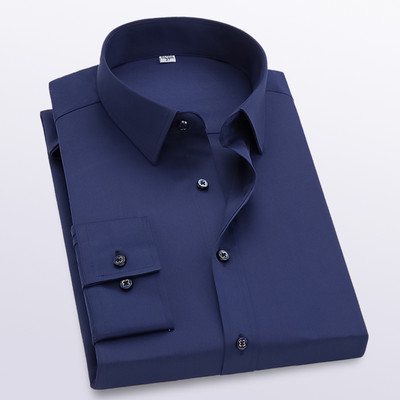 Μόδα Ανδρικό μακρυμάνικο πουκάμισο Business Office Επίσημο πουκάμισο Turnover Πουκάμισο μεγάλου μεγέθους Ανδρικά πουκάμισα