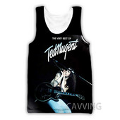 Új divat Női/Férfi 3D nyomtatás Ted Nugent felsők Harajuku mellény nyári alsóing ingek Utcai ruházat