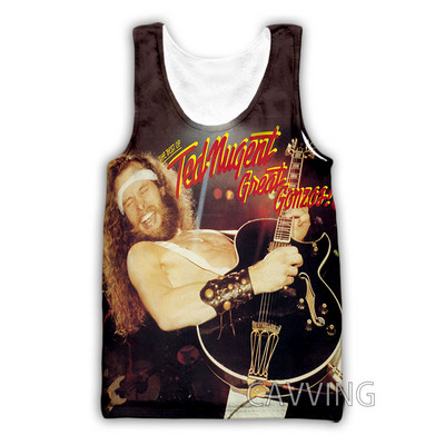 Új divat Női/Férfi 3D nyomtatás Ted Nugent felsők Harajuku mellény nyári alsóing ingek Utcai ruházat