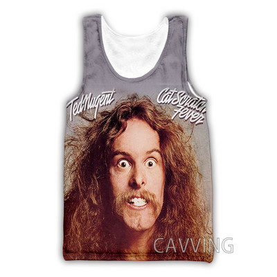 Új divat Női/Férfi 3D nyomtatás Ted Nugent felsők Harajuku mellény nyári alsóing ingek Utcai ruházat