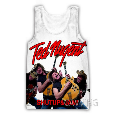 Új divat Női/Férfi 3D nyomtatás Ted Nugent felsők Harajuku mellény nyári alsóing ingek Utcai ruházat