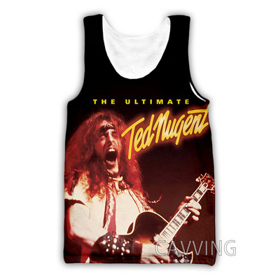 Új divat Női/Férfi 3D nyomtatás Ted Nugent felsők Harajuku mellény nyári alsóing ingek Utcai ruházat