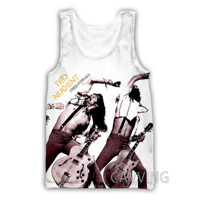 Új divat Női/Férfi 3D nyomtatás Ted Nugent felsők Harajuku mellény nyári alsóing ingek Utcai ruházat