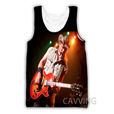 Új divat Női/Férfi 3D nyomtatás Ted Nugent felsők Harajuku mellény nyári alsóing ingek Utcai ruházat