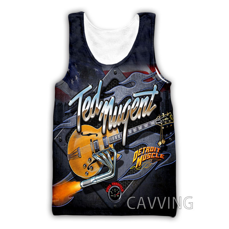 Új divat Női/Férfi 3D nyomtatás Ted Nugent felsők Harajuku mellény nyári alsóing ingek Utcai ruházat
