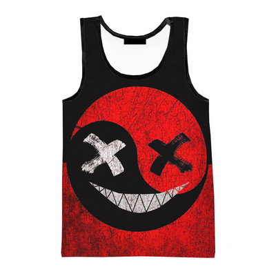 Ανδρικά μπλουζάκια με χαμογελαστό πρόσωπο διαβόλου Τρισδιάστατα τυπωμένα μπλουζάκια παραλίας 2023 Νέα μόδα ανδρικά ρούχα Αμάνικα Ανοιξιάτικα Harajuku Streetwear