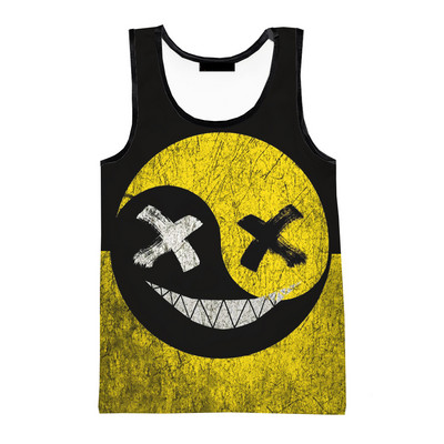 Ανδρικά μπλουζάκια με χαμογελαστό πρόσωπο διαβόλου Τρισδιάστατα τυπωμένα μπλουζάκια παραλίας 2023 Νέα μόδα ανδρικά ρούχα Αμάνικα Ανοιξιάτικα Harajuku Streetwear