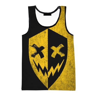 Ανδρικά μπλουζάκια με χαμογελαστό πρόσωπο διαβόλου Τρισδιάστατα τυπωμένα μπλουζάκια παραλίας 2023 Νέα μόδα ανδρικά ρούχα Αμάνικα Ανοιξιάτικα Harajuku Streetwear