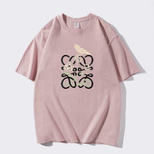 Pulovers ar apaļu apkakli Herbarium Annunciation Bird Brint krekls ar īsām piedurknēm brīvs ikdienas vasaras vīriešu tops sieviešu T-krekls