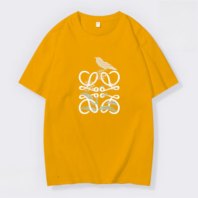 Pulovers ar apaļu apkakli Herbarium Annunciation Bird Brint krekls ar īsām piedurknēm brīvs ikdienas vasaras vīriešu tops sieviešu T-krekls