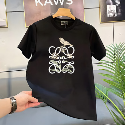 Pulovers ar apaļu apkakli Herbarium Annunciation Bird Brint krekls ar īsām piedurknēm brīvs ikdienas vasaras vīriešu tops sieviešu T-krekls