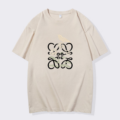 Pulovers ar apaļu apkakli Herbarium Annunciation Bird Brint krekls ar īsām piedurknēm brīvs ikdienas vasaras vīriešu tops sieviešu T-krekls