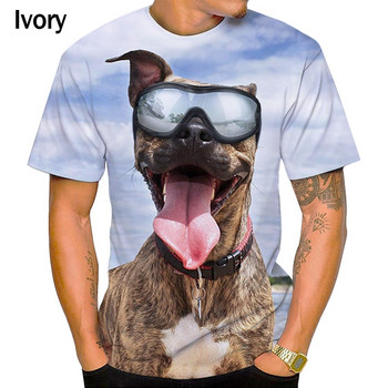 Лятна ежедневна готина тениска със забавно сладко куче унисекс с 3D печат