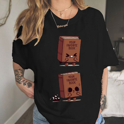 Καλοκαιρινό γυναικείο μπλουζάκι Καλοκαιρινά ρούχα κοριτσιού καραμέλα πόδι καφέ Γυναικείο μπλουζάκι Sweethearts Cartoon 90s Kawaii Couples Tee