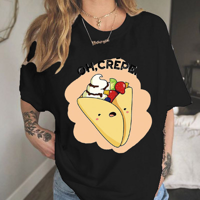 Καλοκαιρινό γυναικείο μπλουζάκι Καλοκαιρινά ρούχα κοριτσιού καραμέλα πόδι καφέ Γυναικείο μπλουζάκι Sweethearts Cartoon 90s Kawaii Couples Tee