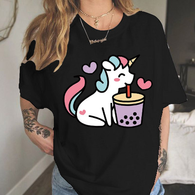 Καλοκαιρινό γυναικείο μπλουζάκι Καλοκαιρινά ρούχα κοριτσιού καραμέλα πόδι καφέ Γυναικείο μπλουζάκι Sweethearts Cartoon 90s Kawaii Couples Tee