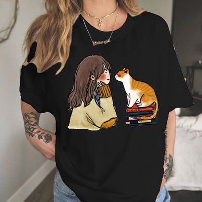 Καλοκαιρινό γυναικείο μπλουζάκι Καλοκαιρινά ρούχα κοριτσιού καραμέλα πόδι καφέ Γυναικείο μπλουζάκι Sweethearts Cartoon 90s Kawaii Couples Tee