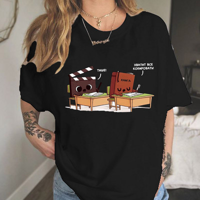 Καλοκαιρινό γυναικείο μπλουζάκι Καλοκαιρινά ρούχα κοριτσιού καραμέλα πόδι καφέ Γυναικείο μπλουζάκι Sweethearts Cartoon 90s Kawaii Couples Tee