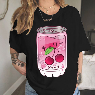 Καλοκαιρινό γυναικείο μπλουζάκι Καλοκαιρινά ρούχα κοριτσιού καραμέλα πόδι καφέ Γυναικείο μπλουζάκι Sweethearts Cartoon 90s Kawaii Couples Tee