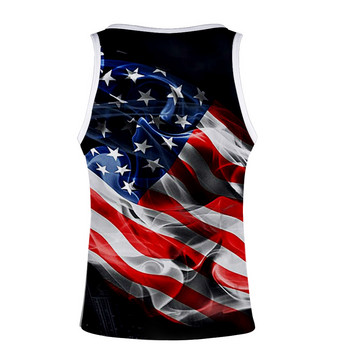 Skull Eagle USA Flag 3D Print Gym Tank Top Men Fitness sleeveless shirt fashion Singlet Bodybuilding Tank Tops лятна жилетка