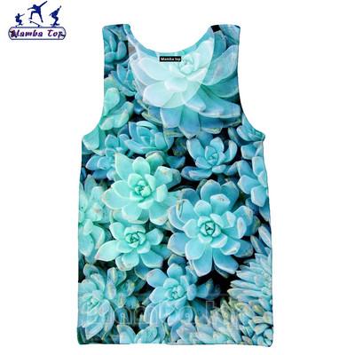 Mamba Top Vīriešu Topi Vasaras Modes 3D Print Sukulenti Veste Ziedu Rožu Tīpas Bez Piedurknēm Skaists Butterfly Punk Sieviešu krekls