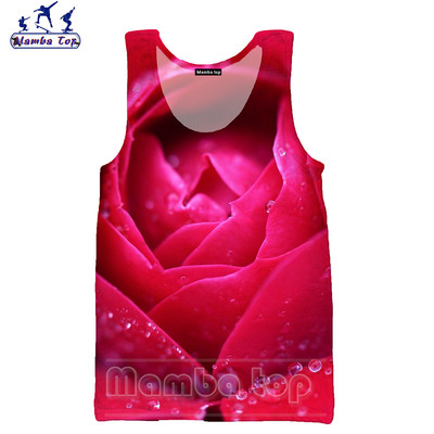Mamba Top Vīriešu Topi Vasaras Modes 3D Print Sukulenti Veste Ziedu Rožu Tīpas Bez Piedurknēm Skaists Butterfly Punk Sieviešu krekls