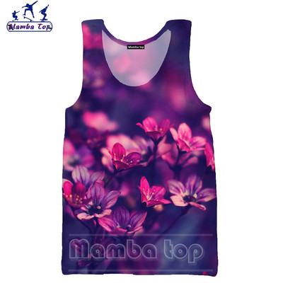 Mamba Top Vīriešu Topi Vasaras Modes 3D Print Sukulenti Veste Ziedu Rožu Tīpas Bez Piedurknēm Skaists Butterfly Punk Sieviešu krekls