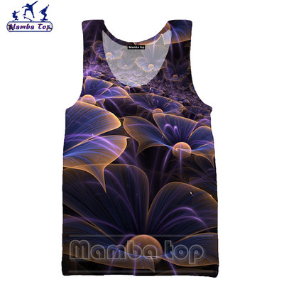 Mamba Top Vīriešu Topi Vasaras Modes 3D Print Sukulenti Veste Ziedu Rožu Tīpas Bez Piedurknēm Skaists Butterfly Punk Sieviešu krekls